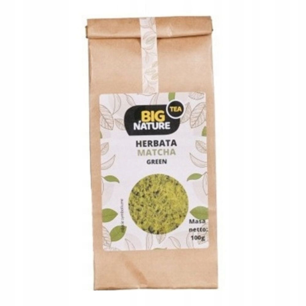 BigNatureHerbataMATCHAGreen100g belsilt Japoniška matcha arbata 100 g milteliai universalūs receptams
