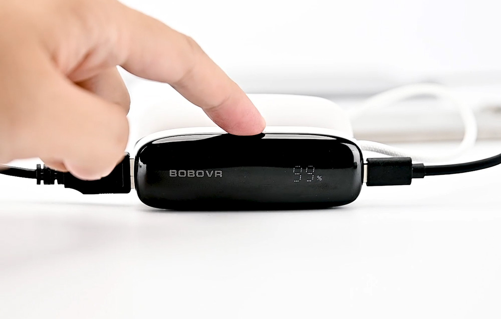 BoboVRPD100BazaLadujacaPowerbank30WUSBCDoAkumulatoraB100VRRodzajkabel belsilt BoboVR PD100 Baza išorinė baterija 30W USB C skirta akumuliatoriaus B100 VR