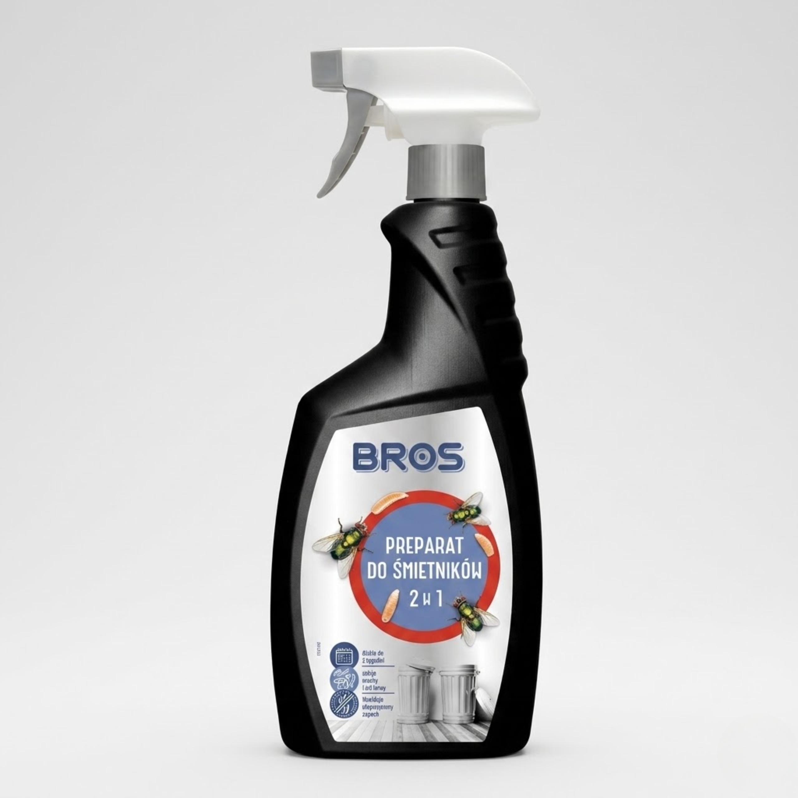 BrosPreparatDoSmietnikow2w1500mlSprayNaMuchyUsuwaLarwySkutecznyProducentBros belsilt BROS purškalas šiukšlių dėžėms nuo musių ir lervų 500 ml