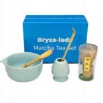 BryzaLadaMatchaZestawdoherbatyzbambusawpudelkuprezentowymMatchy belsilt Bryza Lada Dovanų matcha rinkinys su indeliu
