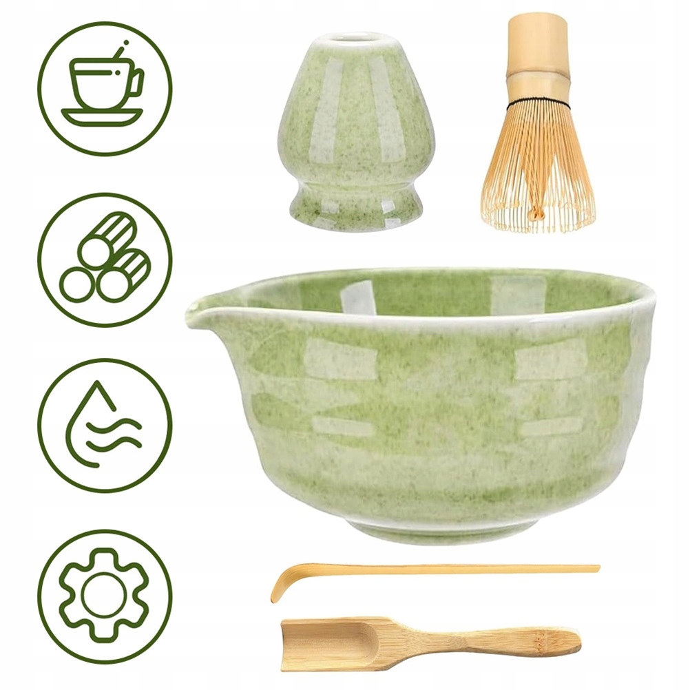 CERAMIKAZESTAWDOROBIENIAMATCHYTRZEPACZKALYZKACHASENMIOTELKA5W1KodproducentaCERAMICZNYZESTAWDOHERBATYMATCHA belsilt Matcha ruošimo rinkinys 5w1 su chasen šluotele ir chashaku šaukšteliu