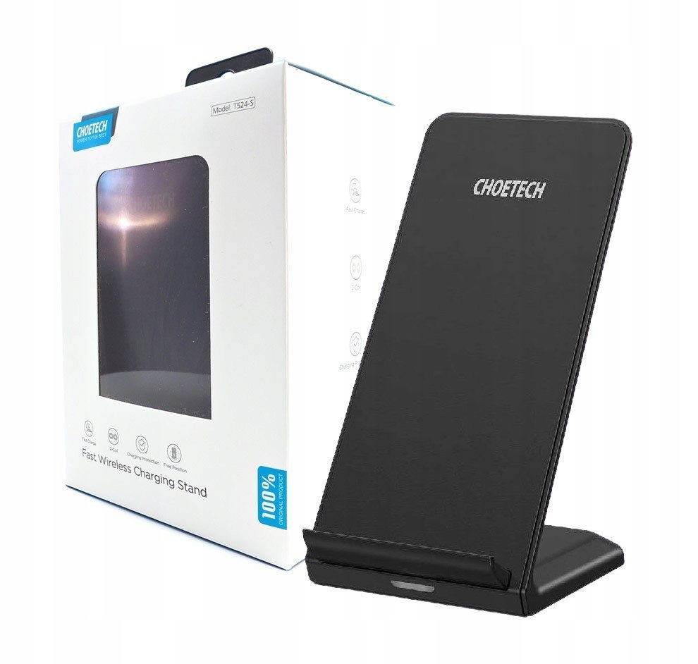 Choetech T524-S Black belaidis įkroviklis 10W internetu