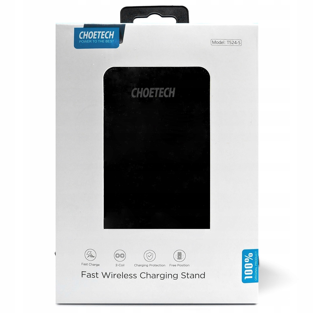 Choetech T524-S Black belaidis įkroviklis 10W internetu