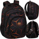 Mokyklinė kuprinė paaugliui CoolPack juoda su atšvaitais