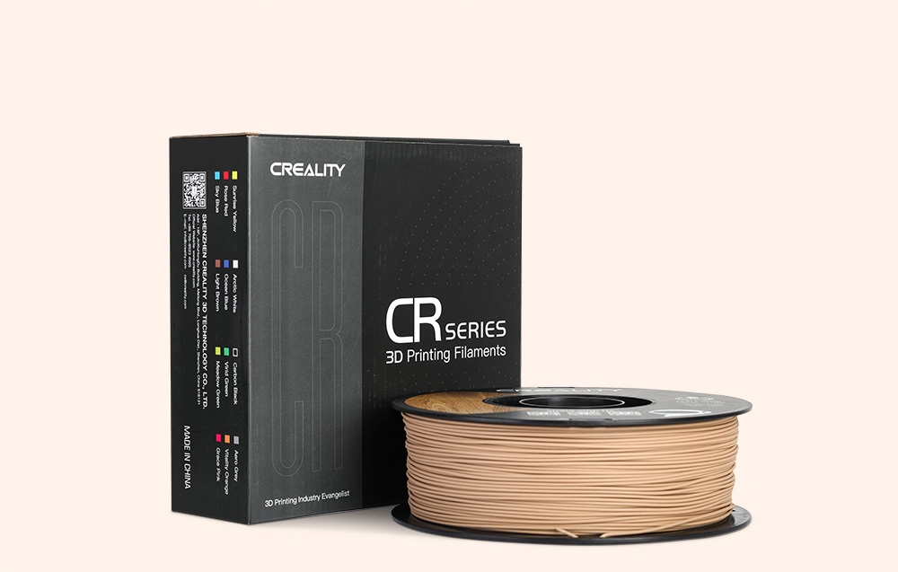 CREALITYCRPLAFILAMENTPLADODRUKARKI3DKOLORDREWNASOSNA175MM1KGWagafilamentu1000g belsilt Creality Cr pla filamentas Pla skirta spausdintuvai 3D Kolor Drewna Sosna 175MM 1KG