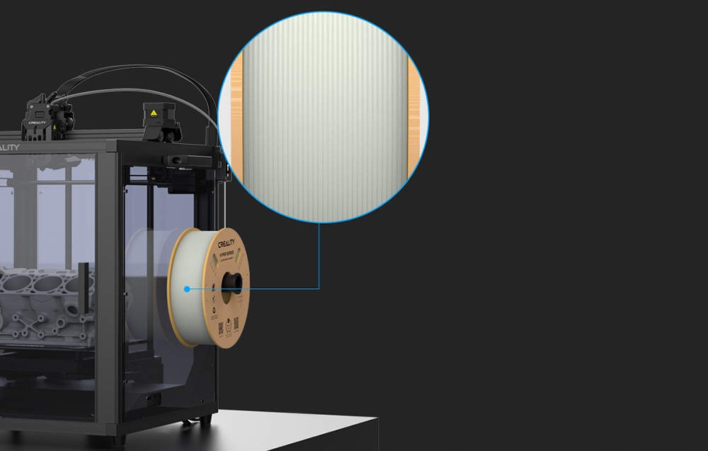 CREALITYHYPERFILAMENTPLADODRUKARKI3DZOLTYORYGINALNY175MM1KGProducentCreality3D belsilt Creality Hyper filamentas Pla skirta spausdintuvai 3D geltonas originalus 175MM 1KG