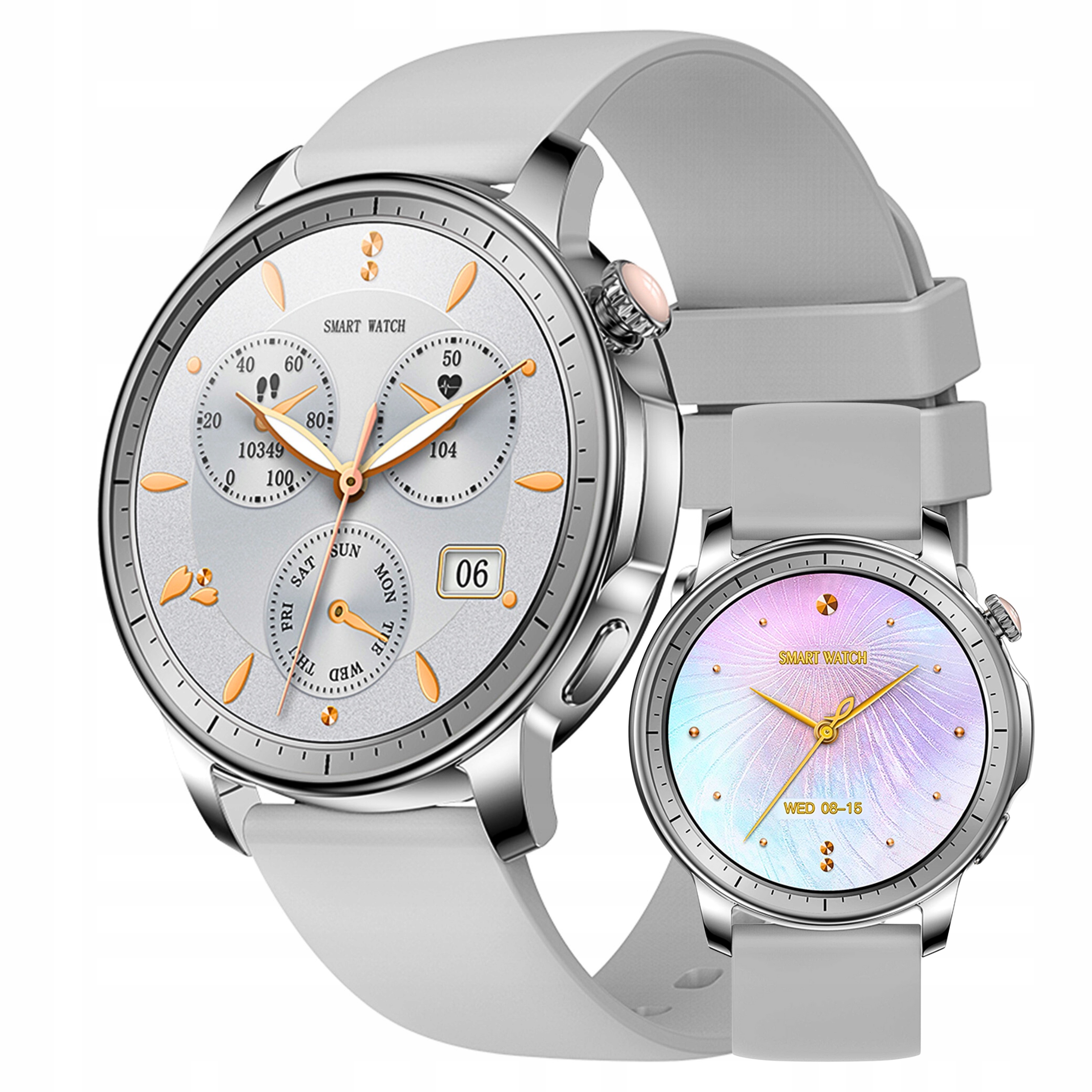 ColmiV65SmartwatchInteligentnyZegarekSportowyBluetooth50Srebrny belsilt COLMI V65 sportinis išmanusis laikrodis Bluetooth 50 sidabrinis