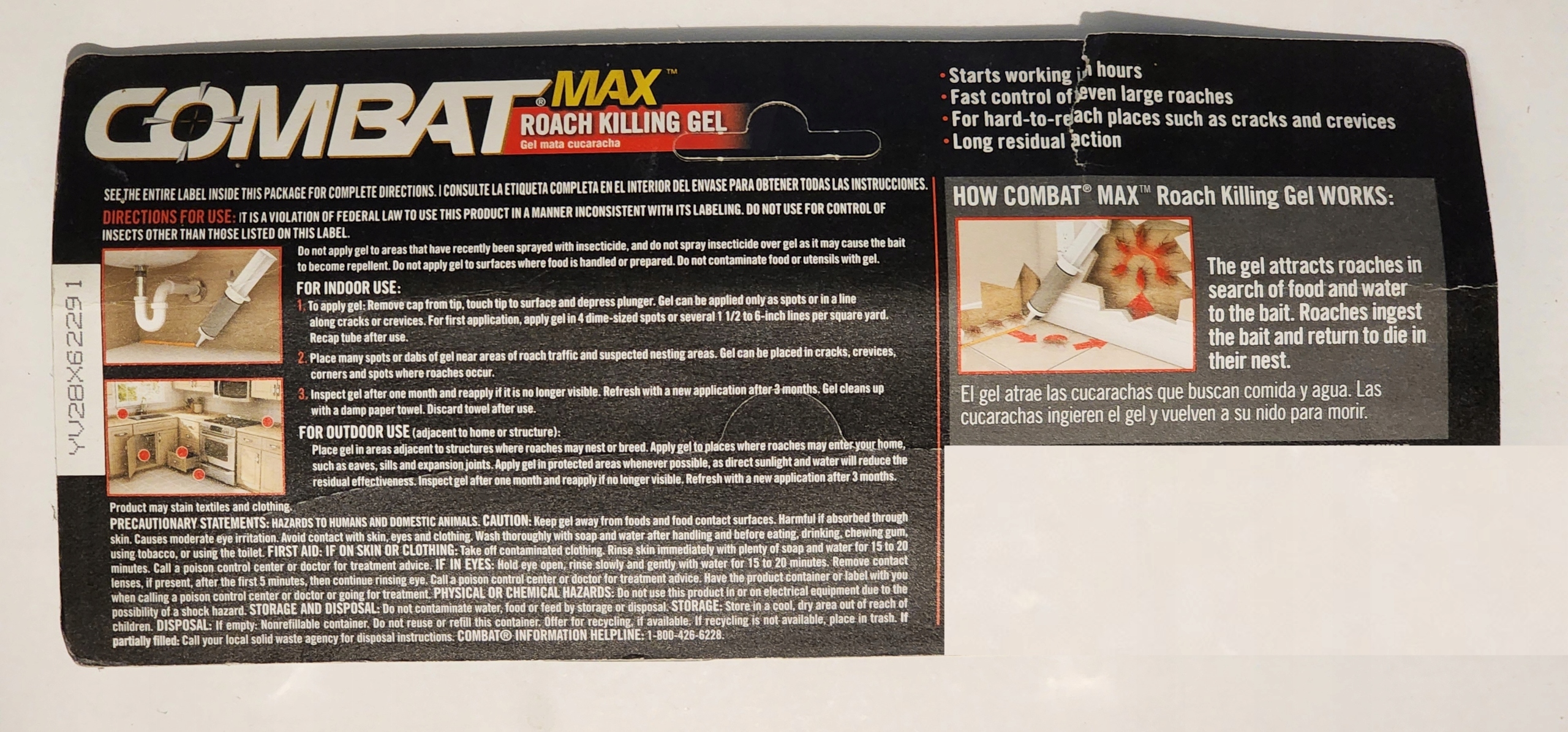 CombatMaxbardzoskutecznyzelnakaraluchy30gramjINWProducentnieznanyproducent belsilt CombatMax gelis nuo tarakonų 30 g švirkšte