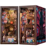 Book nook miniatiūrinis namelis detektyvo Marlow kabinetas su LED apšvietimu