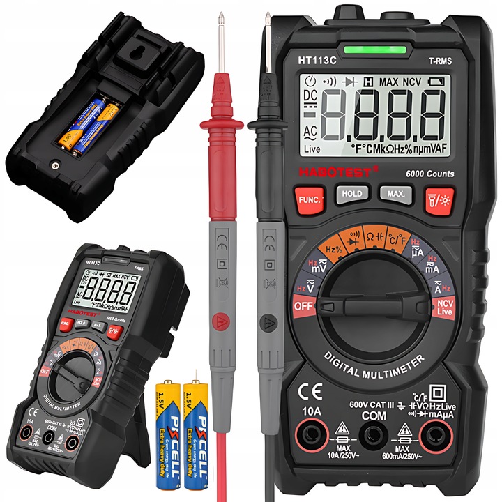Skaitmeninis multimetras universalus Habotest HT113C