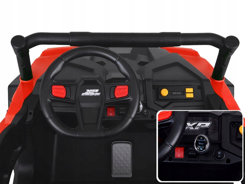 CzerwoneBuggynaAkumulator4x24VzWywrotkaPA0342Maksymalneobciazenie50kg belsilt Czerwone Buggy elektrinis 4x24V Z Wywrotką PA0342 vaikams