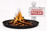 Sodo laužavietė 70 cm plieninė modelis 128 patogiam laužui