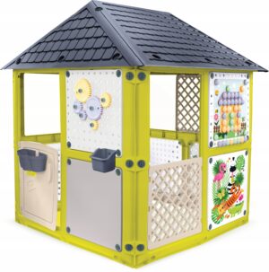 Vaikų lauko žaidimų aikštelė su nameliu Mochtoys 128x115cm