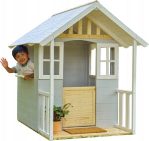 Medinis vaikų žaidimų namelis su veranda TP Toys 140 cm