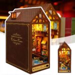 Book Nook knygų lentynos diorama miniatiūrų namelio rinkinys
