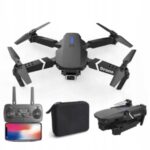 Dronas E88 PRO kamera WiFi 4K 350m FPV sulankstomas dėklas dovana vaikui  papildomas komplektas 8
