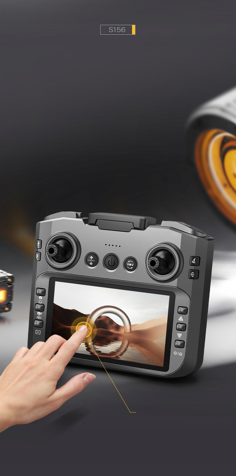 DRONKONTROLERLCD2kamerySILNIKBEZSZCZOTKOWYZABAWKA145GWIFI3xAKUWagaproduktu145g belsilt Dronas valdiklis LCD 2 kameromis bešepetėlinis variklis žaislinis 145G WiFi 3x akumuliatoriai vaikams skirtinga komplektacija 8