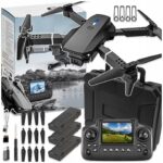 Dronas valdiklis su LCD 2 kameromis žaislinis 115G WiFi 3x akumuliatoriai 300m opticalflow vaikams  skirtinga komplektacija 8