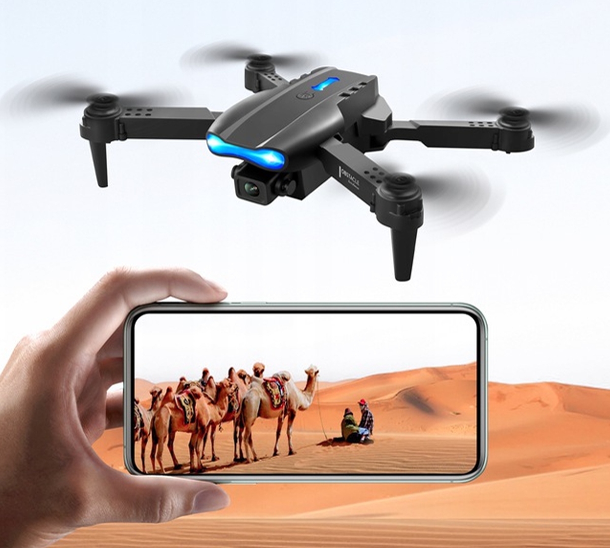 DRONTECHNOIDZDALNIESTEROWANY3xAKUKAMERAWIFI500M45Min40KMhGIGANTPojemnoscbaterii5400mAh belsilt Dronas technoid nuotoliniu būdu valdomas 3x akumuliatoriai kamera WiFi 500M 45Min 40KMh gigant skirtinga komplektacija 8