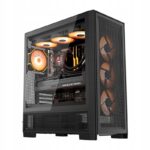 DarkFlash Airnova Big Tower ATX korpusas juodas su 3 ventiliatoriais