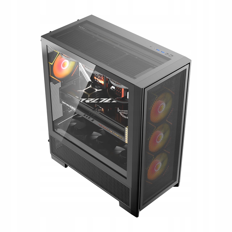 DarkFlash Airnova Big Tower ATX korpusas juodas su 3 ventiliatoriais