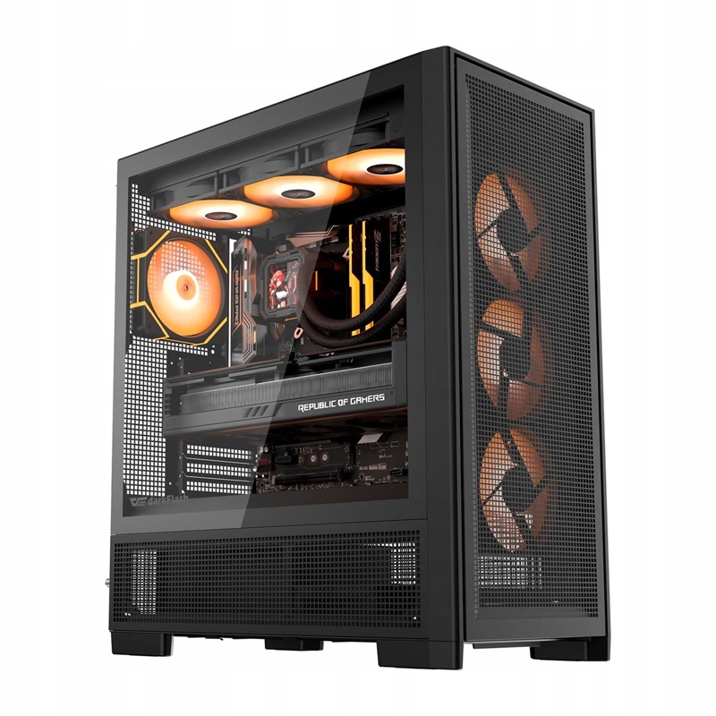 DarkFlash Airnova Big Tower ATX korpusas juodas su 3 ventiliatoriais