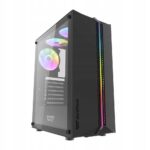 DarkFlash DK151 korpusas juodas su 3 ARGB ventiliatoriais