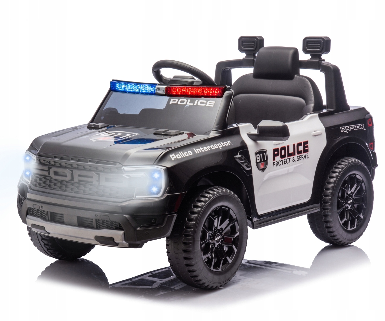 FordRangerAutonaakumulatorPolicjadwasilniki39WkolaEVAMillyMallyStanopakowaniaoryginalne belsilt Ford Ranger elektrinis automobilis vaikams policija 2 varikliai 39 W EVA ratai Milly Mally