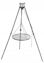 Laužo trikojis grilis 60 cm su grotelėmis 60 cm modelis 152
