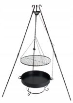 Laužo trikojis grilis 60 cm su grotelėmis 60 cm modelis 167