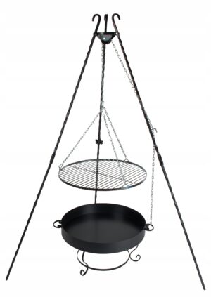 Laužo trikojis grilis 60 cm su grotelėmis 60 cm modelis 167