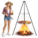 Laužo trikojis grilis 60 cm su grotelėmis 60 cm modelis 88