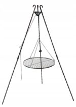 Laužo trikojis grilis 60 cm nerūdijančio plieno su grotelėmis 60 cm modelis 159