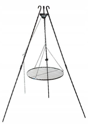 Laužo trikojis grilis 60 cm nerūdijančio plieno su grotelėmis 60 cm modelis 159