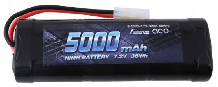 GensAceAkumulatorRCBateriaPakietNIMH5000mah72VWtyczkaTamiyaKodproducentaB500072VNiMHTam2 belsilt Gens Ace akumuliatorius RC baterija blokas NiMH 5000mah 72V jungtis Tamiya