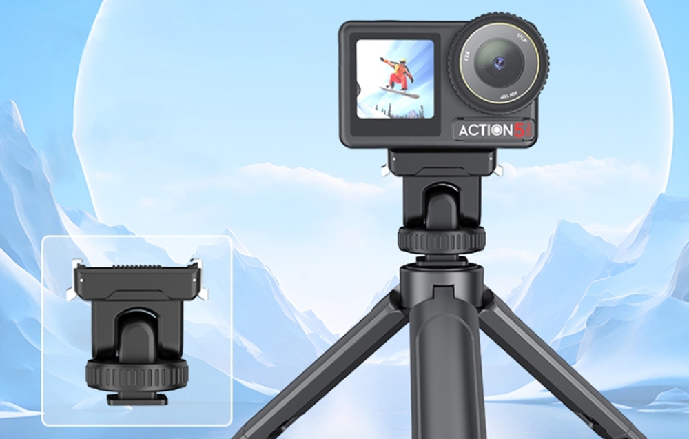 GimbalPULUZdoDJIOsmoAction5Pro43MagnetycznyUchwytMocowanieKodproducentaPU727B belsilt Gimbalas PULUZ skirtas DJI Osmo Action 5 Pro 4 3 magnetinis tvirtinimo laikiklis