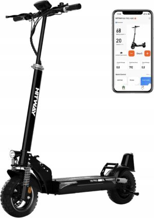 HITWAY H9PRO Elektrinis paspirtukas su Regulacja Wysokosci 500 W nuvažiuojamas atstumas 100 km 208 Ah 48 V