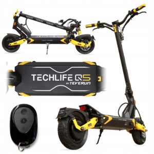 Elektrinis paspirtukas TECHLIFE Q5 RSX V3 2026 3000 W pultelis 30 Ah nuvažiuojamas atstumas 100 km