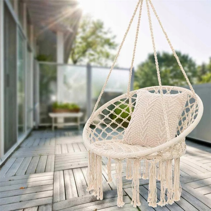 HUSTAWKABOCIANIEGNIAZDOZPODUSZKABEZOWYXXLZESTAWOGRODOWYBOHO120CMKodproducentaPrezentnadziendzieckaPomysldladziecka belsilt Gandro lizdo sūpynės vaikams sodui 120 cm variantas 7