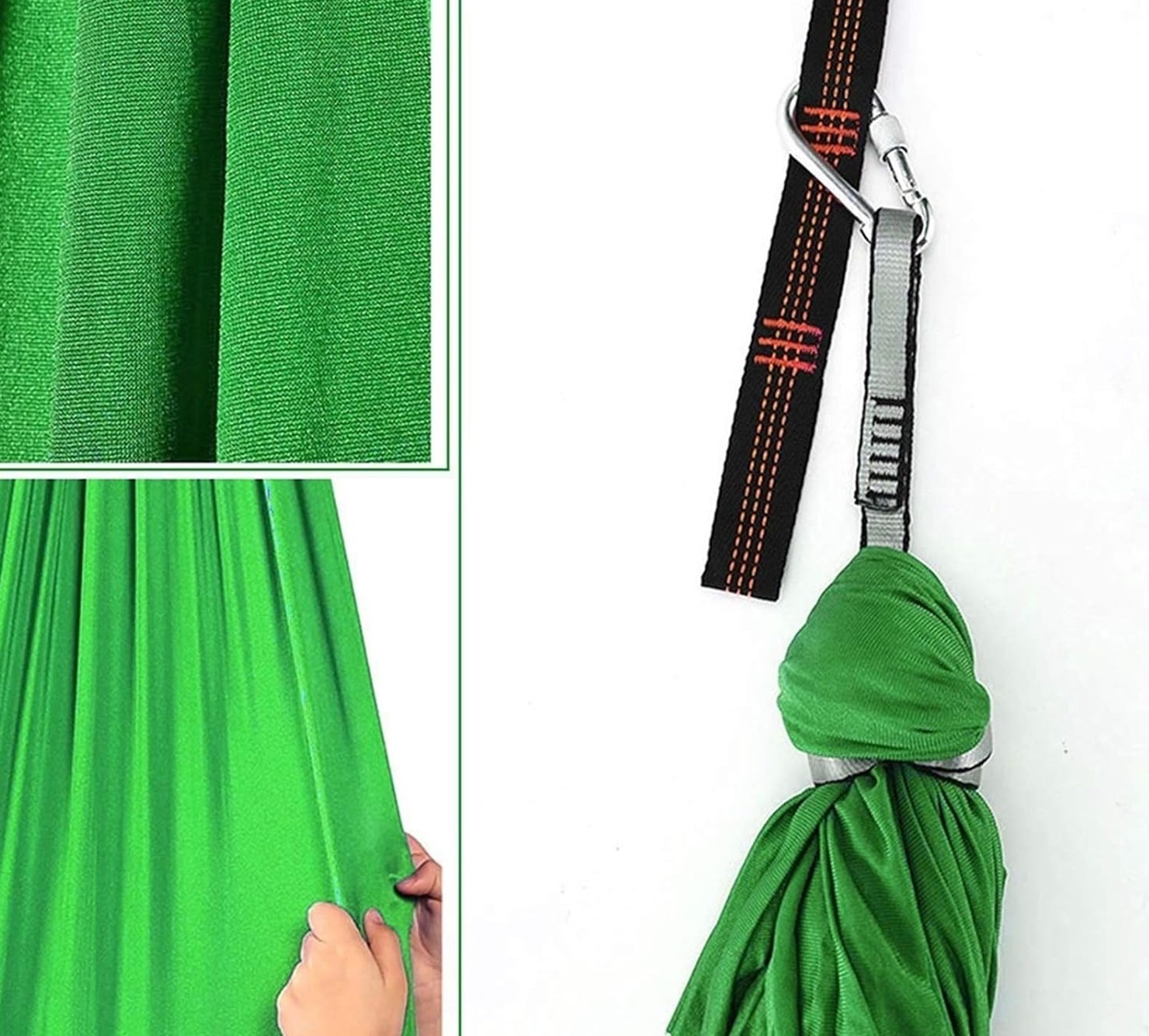 HUSTAWKASENSORYCZNATERAPEUTYCZNADLADZIECI280x150cm100kgZielonaWiekdziecka3lata belsilt Vaikiškos sūpynės namams ir sodui 280x150 cm žalios