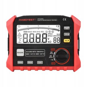 Habotest įžeminimo varžos, kabelių ir skirstytuvų LCD matuoklis