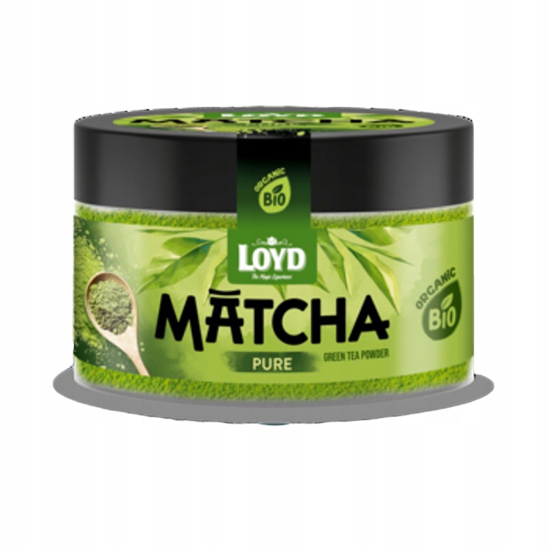 HerbataLOYDMatchaPure40gKrajpochodzeniaChiny belsilt Japoniška matcha arbata Loyd 40 g žalioji arbata matcha