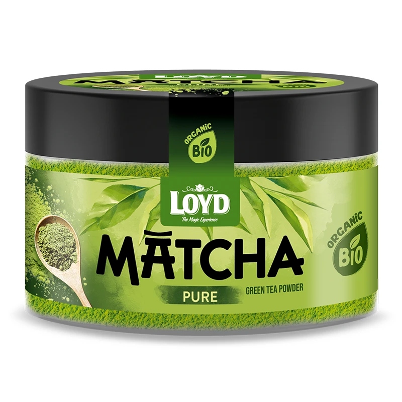 HerbataLOYDMatchaPure40gStanopakowaniaoryginalne belsilt Japoniška matcha arbata Loyd 40 g žalioji arbata matcha