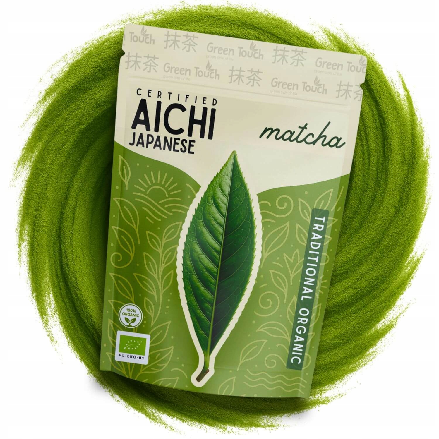 HerbatamatchajaponskaAICHITRADYCYJNA50gCERTYFIKOWANABIOGreenTouchKodproducentaBIOGTMATCHA0350g belsilt