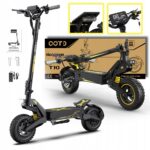 Elektrinis paspirtukas OOTD Electric Scooter T10 900 W 45 km 11 juodas ir geltonas