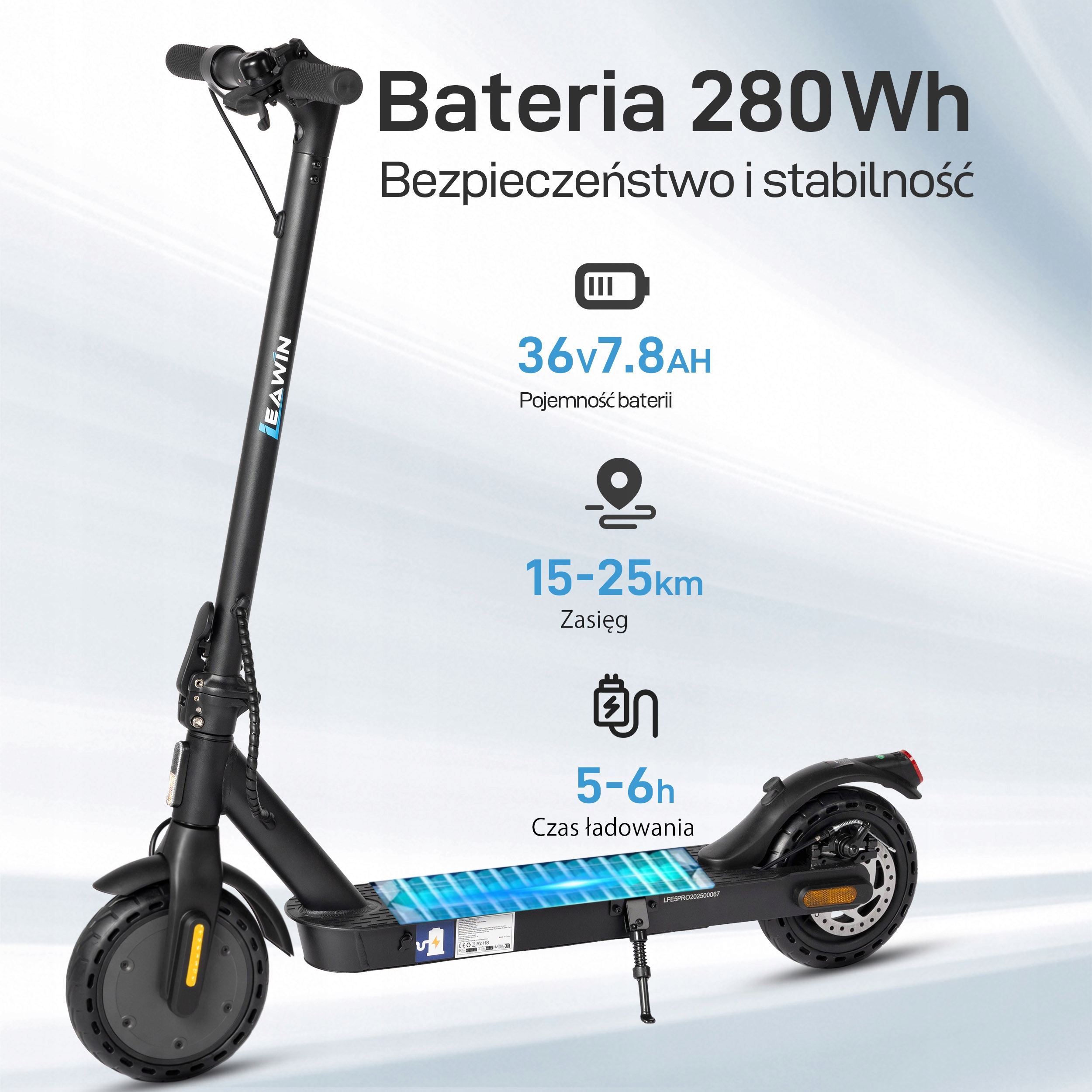 HulajnogaElektrycznaSkladana250W25kmhKola85SkuterElektrycznyModelHulajnogaelektrycznaE5 belsilt Elektrinis paspirtukas sulankstomas 250 W 25 kmh ratai 85 Elektrinis paspirtukas