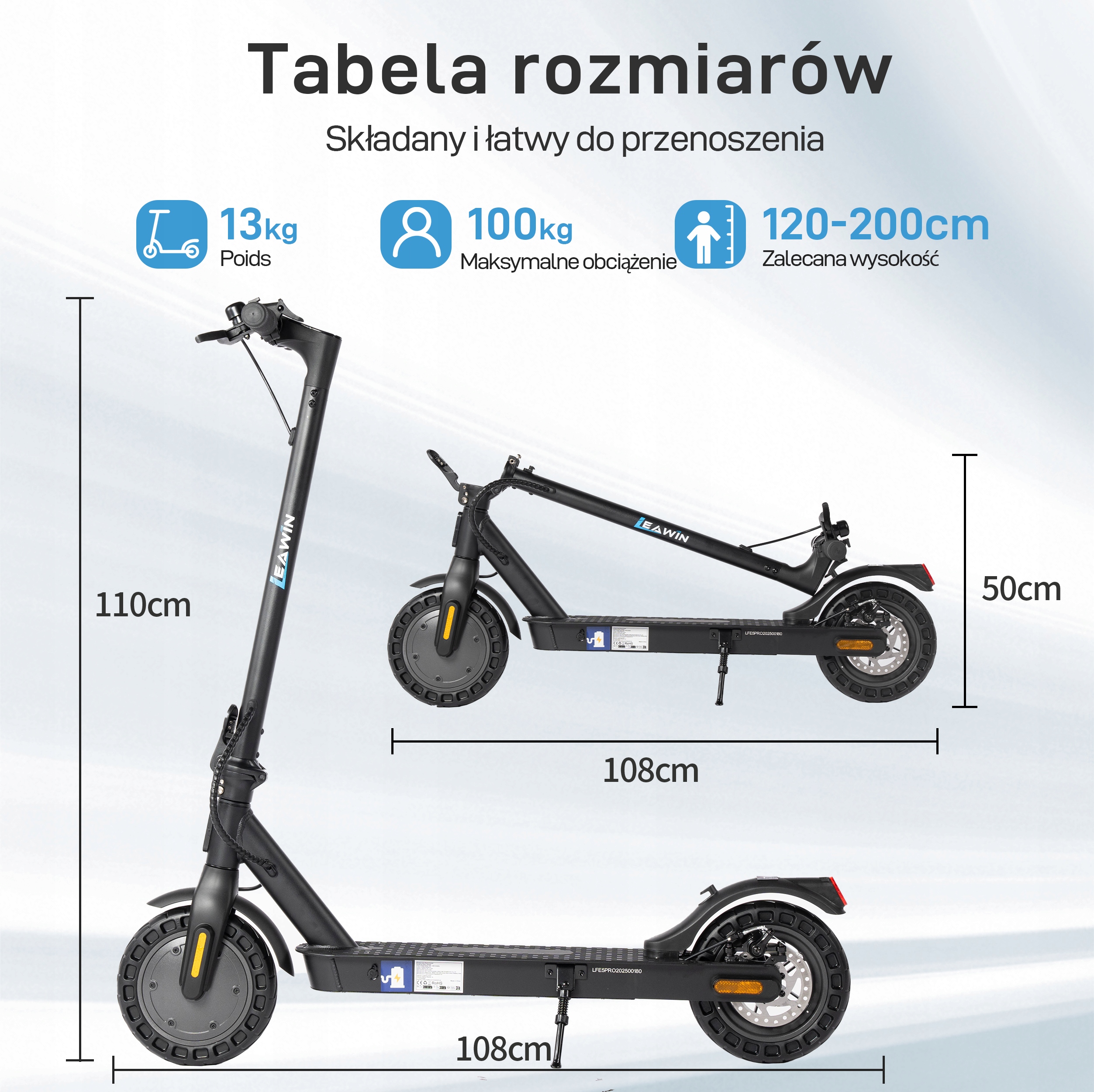 HulajnogaElektrycznadlaDoroslychSkladanaTerenowa36V500W10Predkoscmaksymalna20kmh belsilt