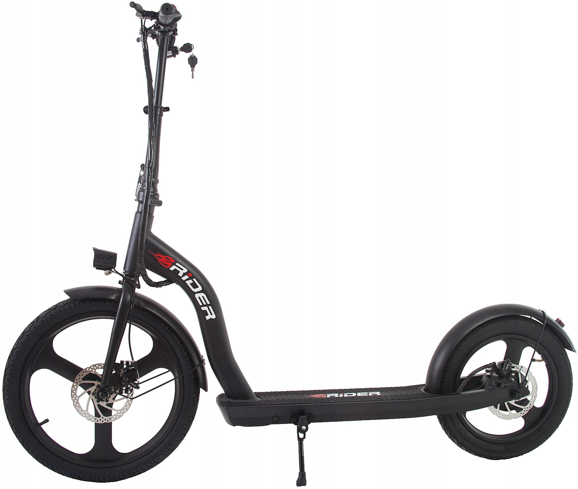 HulajnogaelektrycznaRIDERMonster45km350W10CzarnyModelMonster belsilt Elektrinis paspirtukas RIDER Monster 45 km 350 W 10 juodas