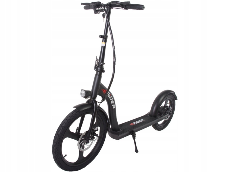 HulajnogaelektrycznaRIDERMonster45km350W10Czarny belsilt Elektrinis paspirtukas RIDER Monster 45 km 350 W 10 juodas