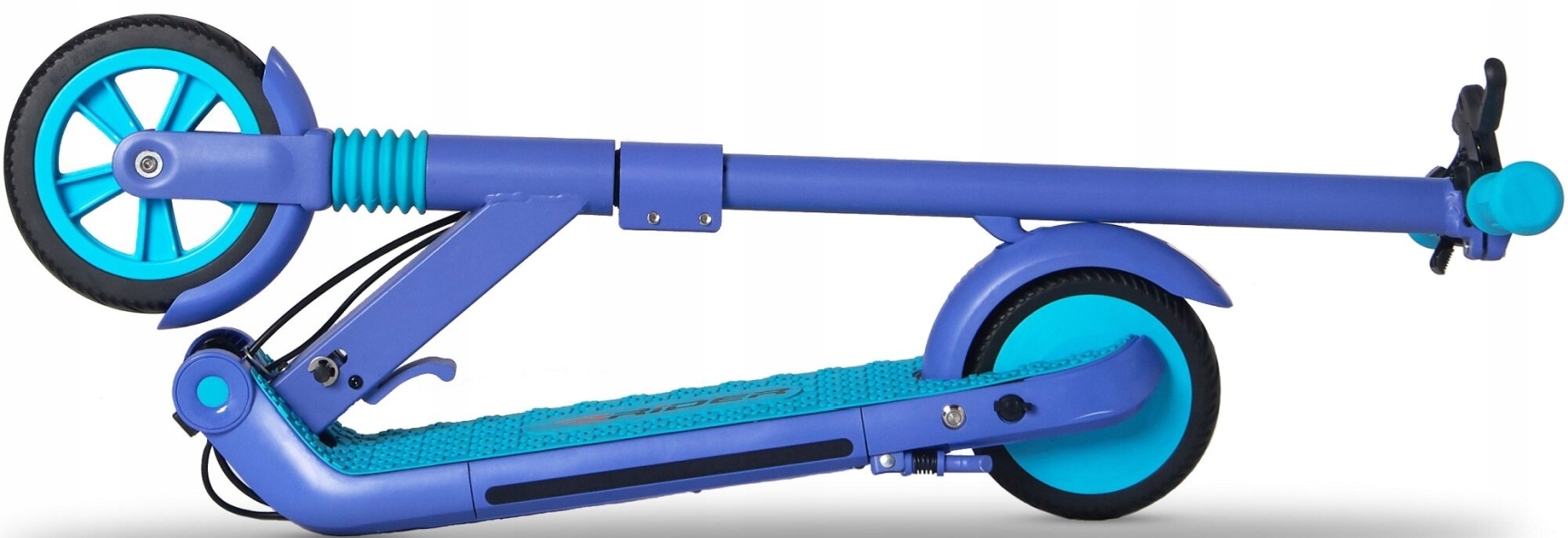 HulajnogaelektrycznaRiderBuletNiebieska200WCechydodatkoweoswietlenieskladana belsilt Elektrinis paspirtukas Rider Bulet mėlynas 200 W iki 10 km